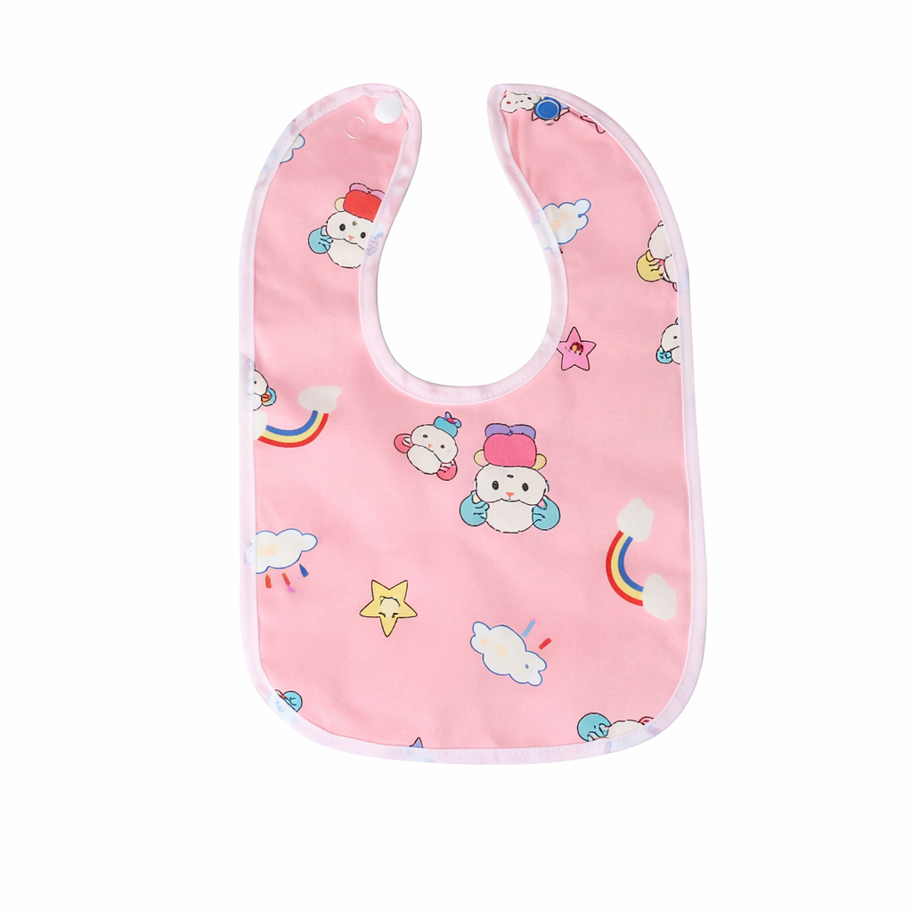 Pink Button Bibs